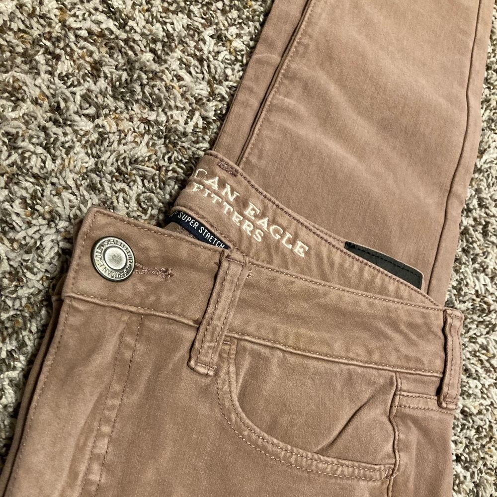 Women American eagle pink purple jegging denim Jean pants 360 super stretch pant - Picture 1 of 10